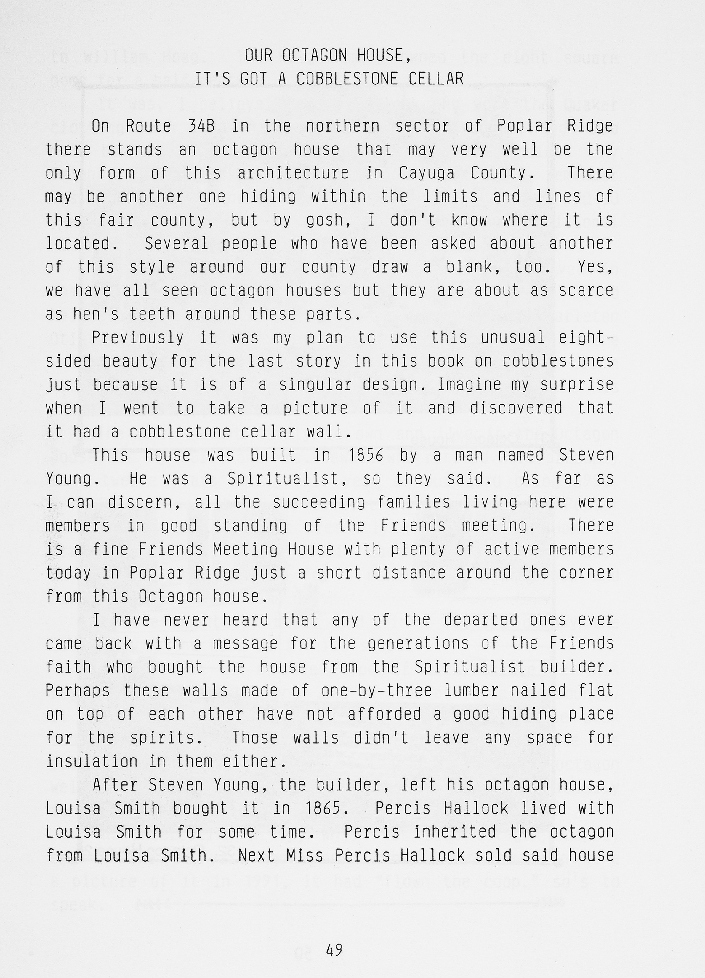 Cayugas Cobblestones p 49